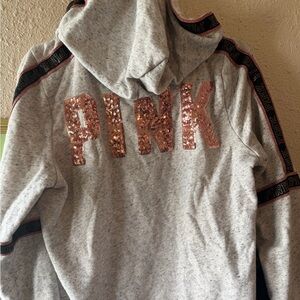 Victoria’s Secret PINK Sequin Logo Hoodie Jacket